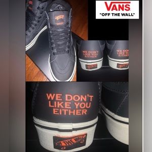 VANS LEATHER RARE LIMITED EDITION FROM THE DARKSIDE INITIATIVE🧡COLLECTION😎